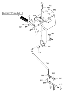 Control Panel Assembly Diagram and Parts List for 627804X89D 2002 Briggs and Stratton Snow Blower